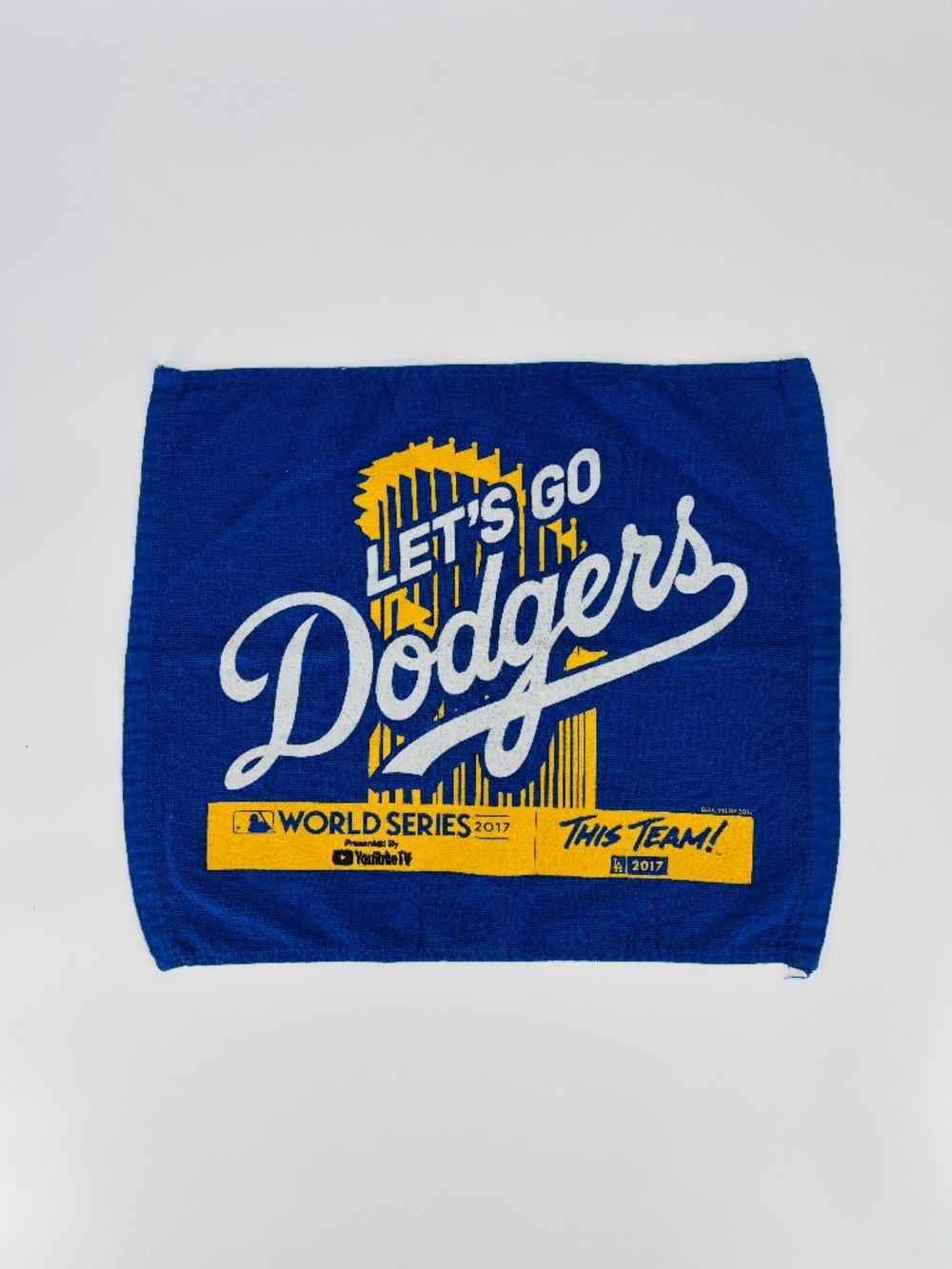 2017 LA Dodgers World Series Rally Towel "Let’s Go Dodgers" MLB Blue